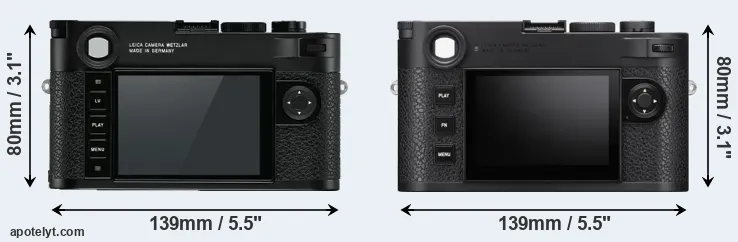 Comparison M10 or M11 rear