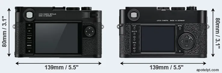 Comparison M10 or M9 rear