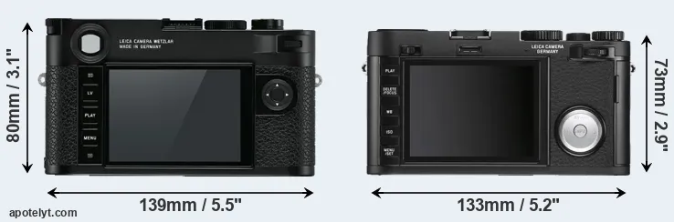 Comparison M10 or X Vario rear