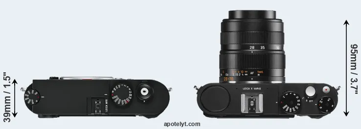 Compare M10 versus X Vario top