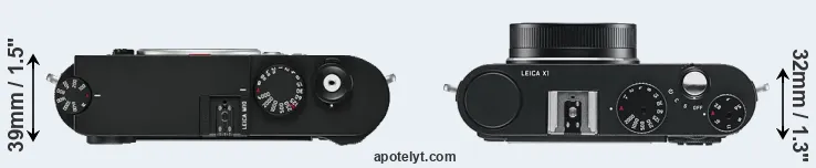 Compare M10 versus X1 top