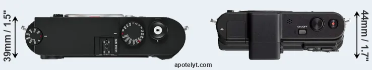 Compare M10 versus V1 top