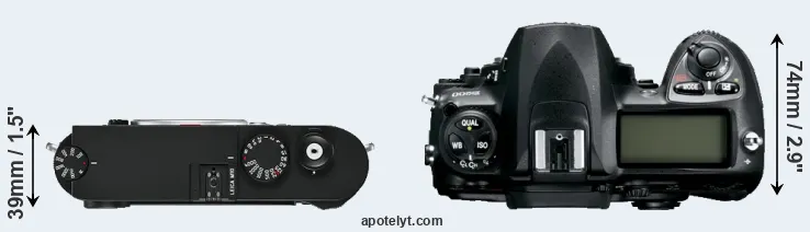 Compare M10 versus D200 top
