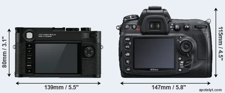 Comparison M10 or D300S rear