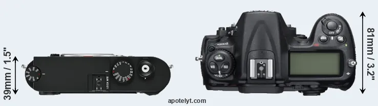 Compare M10 versus D300S top