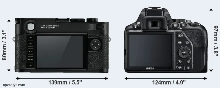 Comparison M10 or D3500 rear
