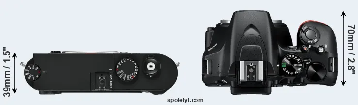 Compare M10 versus D3500 top