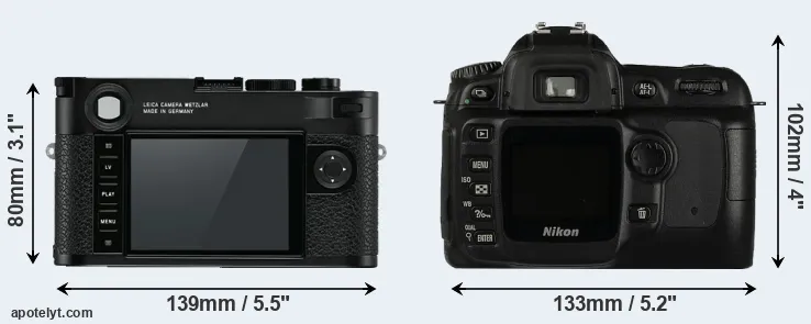 Comparison M10 or D50 rear