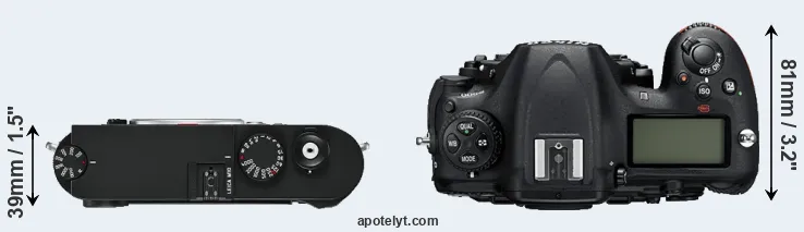 Compare M10 versus D500 top