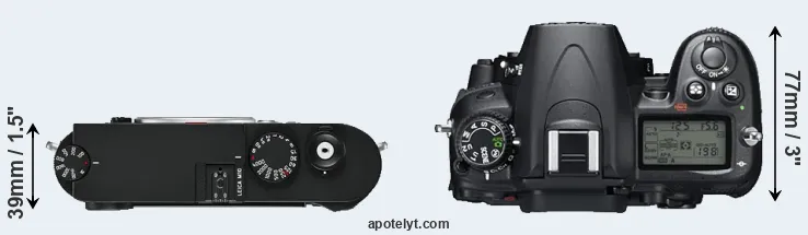 Compare M10 versus D7000 top