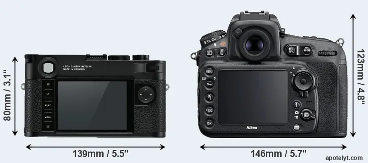 Comparison M10 or D810 rear