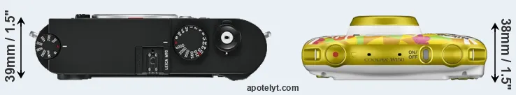 Compare M10 versus W150 top