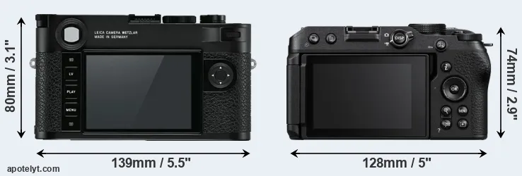 Comparison M10 or Z30 rear