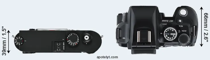 Compare M10 versus E-500 top