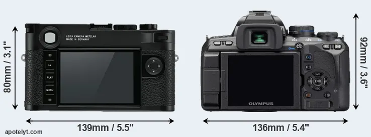 Comparison M10 or E-510 rear