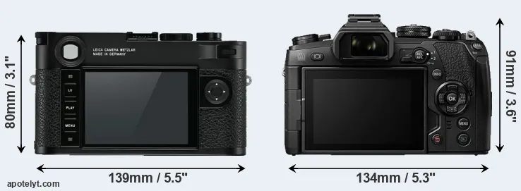 Comparison M10 or E-M1 II rear