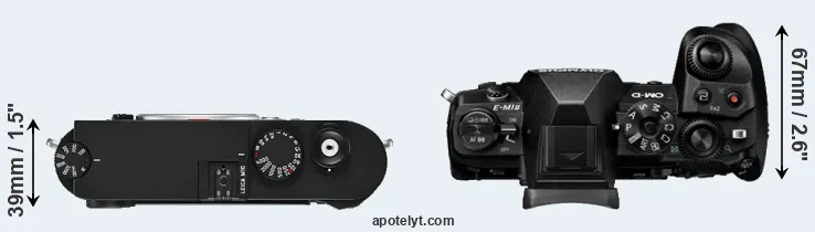 Compare M10 versus E-M1 II top