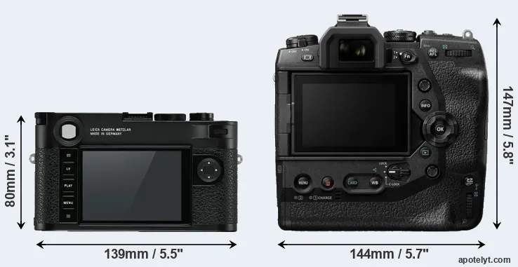 Comparison M10 or E-M1X rear