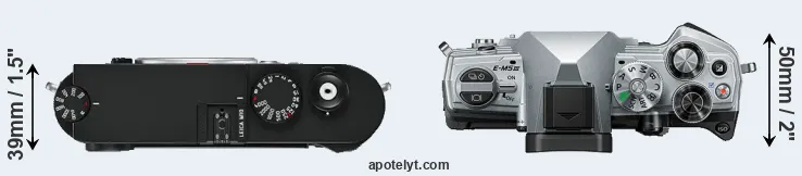 Compare M10 versus E-M5 III top