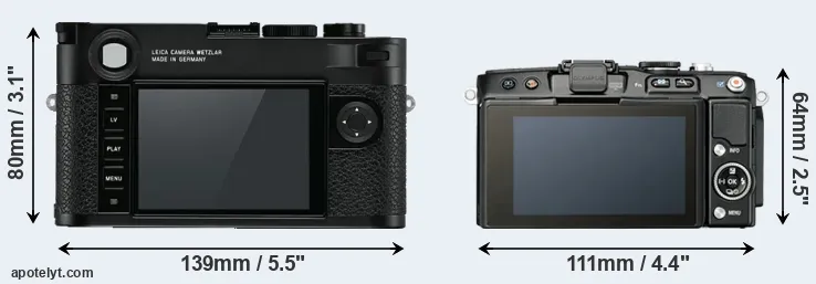 Comparison M10 or E-PL5 rear
