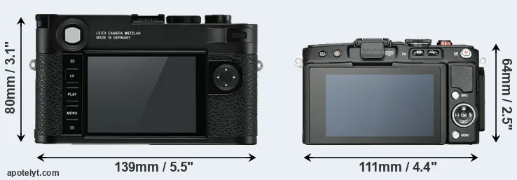 Comparison M10 or E-PL6 rear