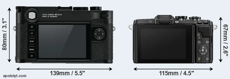 Comparison M10 or E-PL7 rear