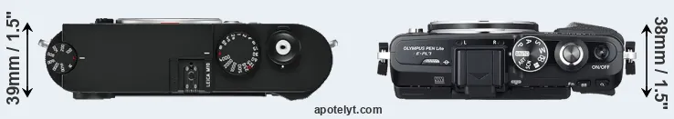 Compare M10 versus E-PL7 top