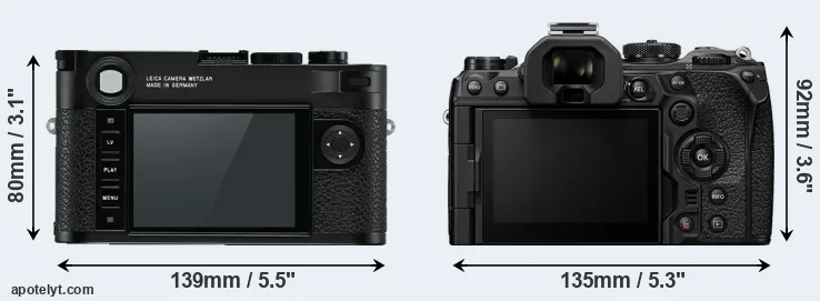 Comparison M10 or OM-1 rear