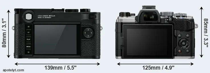 Comparison M10 or OM-5 rear