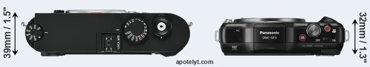 Compare M10 versus GF3 top