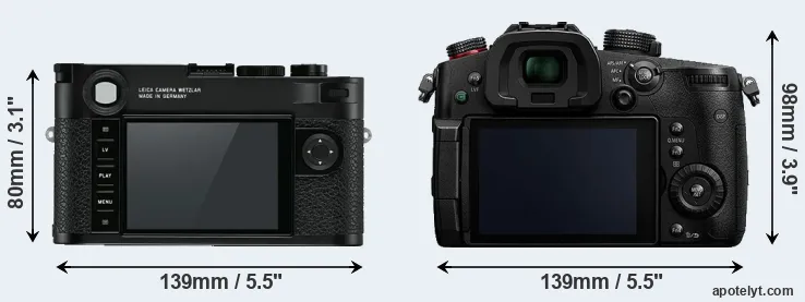 Comparison M10 or GH5s rear