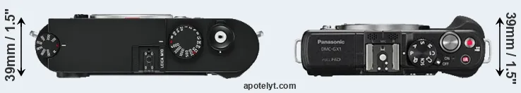 Compare M10 versus GX1 top
