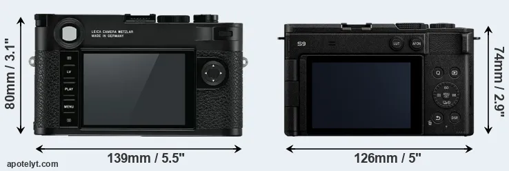 Comparison M10 or S9 rear
