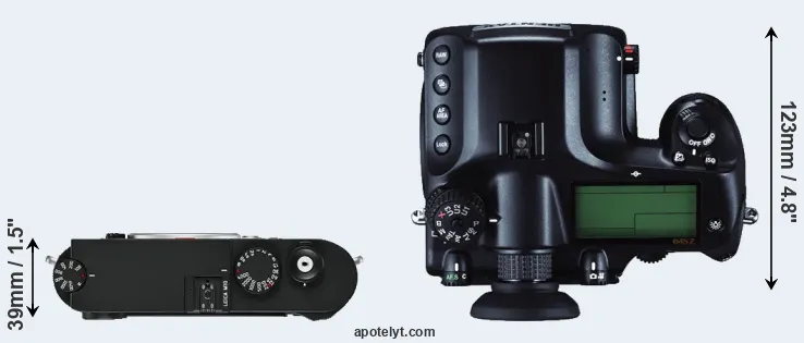 Compare M10 versus 645Z top