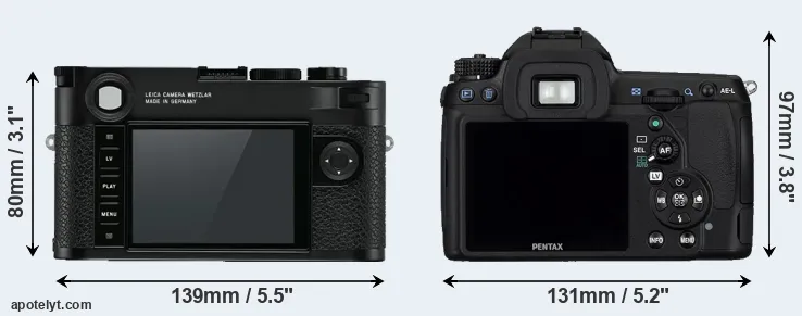 Comparison M10 or K-5 rear