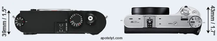 Compare M10 versus NX500 top