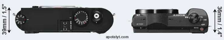 Compare M10 versus A5100 top