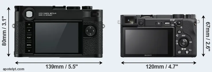Comparison M10 or A6400 rear