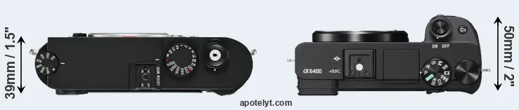 Compare M10 versus A6400 top