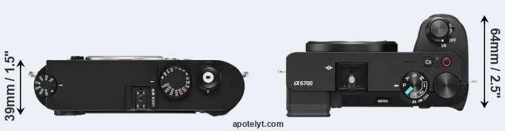 Compare M10 versus A6700 top