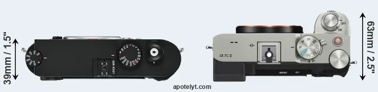 Compare M10 versus A7C II top