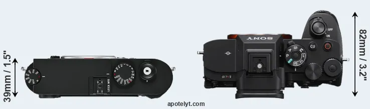 Compare M10 versus A7R V top
