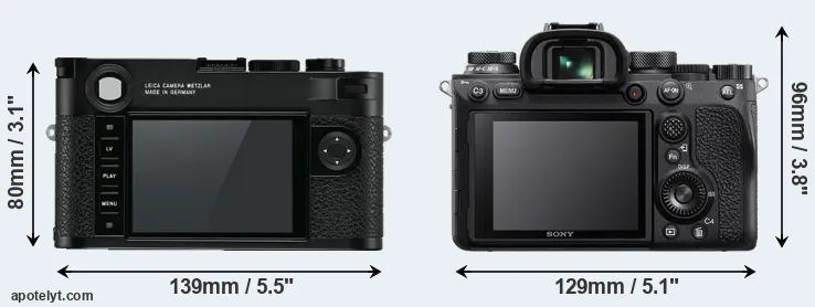 Comparison M10 or A9 II rear