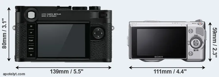Comparison M10 or NEX-5 rear