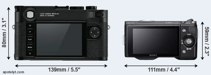 Comparison M10 or NEX-5N rear