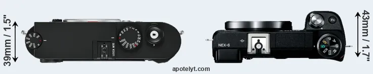 Compare M10 versus NEX-6 top