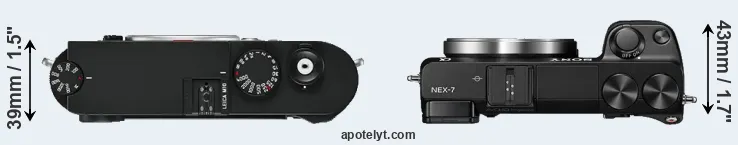 Compare M10 versus NEX-7 top
