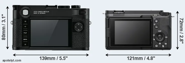 Comparison M10 or ZV-E1 rear