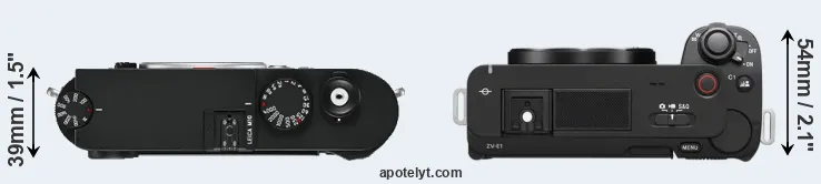 Compare M10 versus ZV-E1 top