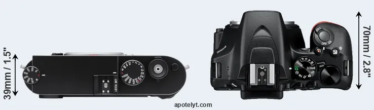 Compare M11 versus D3500 top